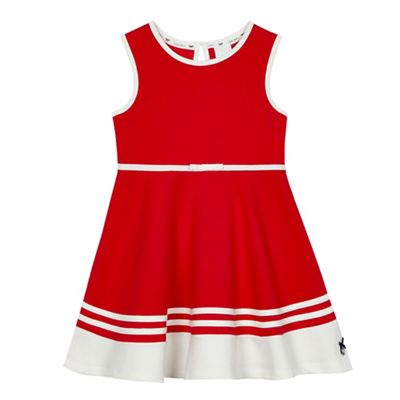 Girls' red ponte dress